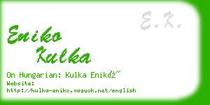 eniko kulka business card